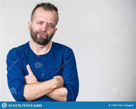 Adult Man Frown On Stock Image Image Of Complaining 178371163