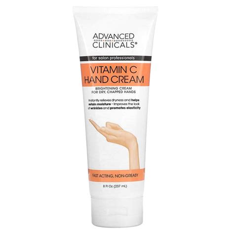 Advanced Clinicals Vitamin C Hand Cream 8 Fl Oz 237 Ml
