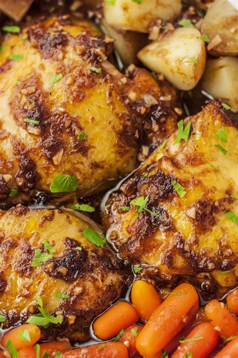 Honey chicken and vegetables