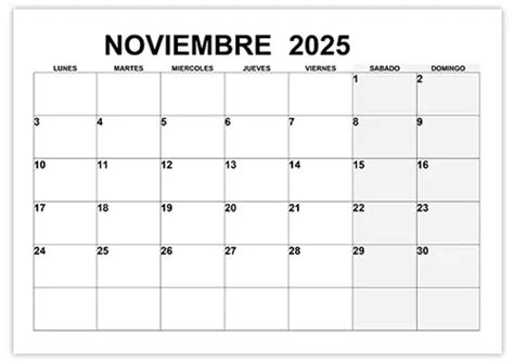 Calendario Noviembre 2025 Calendariossu