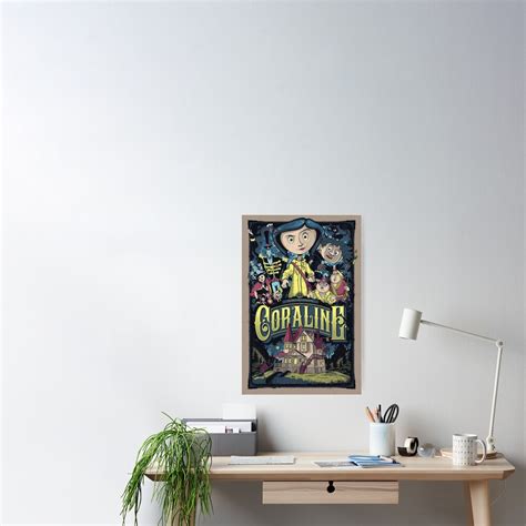 Coraline Minimalist Poster Poster By Virgatonroga Redbubble