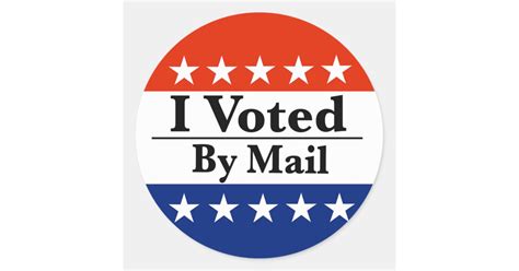 I Voted By Mail Classic Round Sticker Zazzle