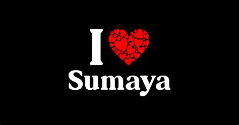 Sumaya Heart I Love Sumaya Name Sticker Teepublic