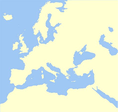 Physical Blank Map Of Europe Game