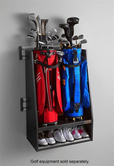 Golf bag storage is made easy with the gladiator® golf caddy. Gladiator - Golf GearTrack Pack - Granite in 2020 | Garage ...