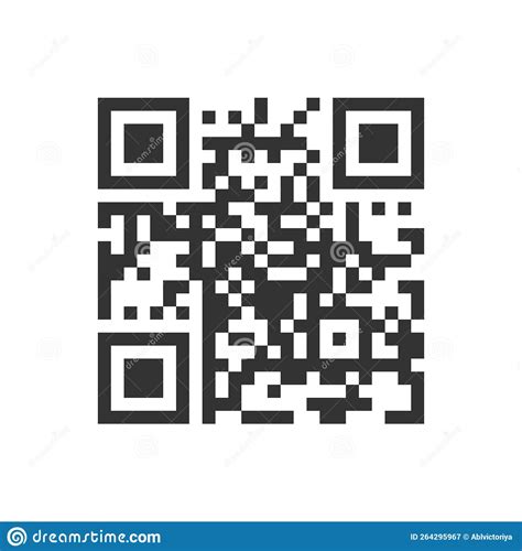 QR Code Icon Fake Template Of Quick Responce Matrix Barcode In Square