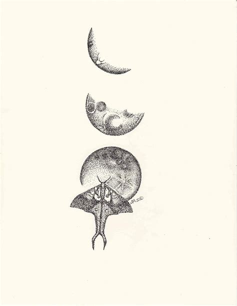 Moon Phases Drawing By Allisyn Fine Art America