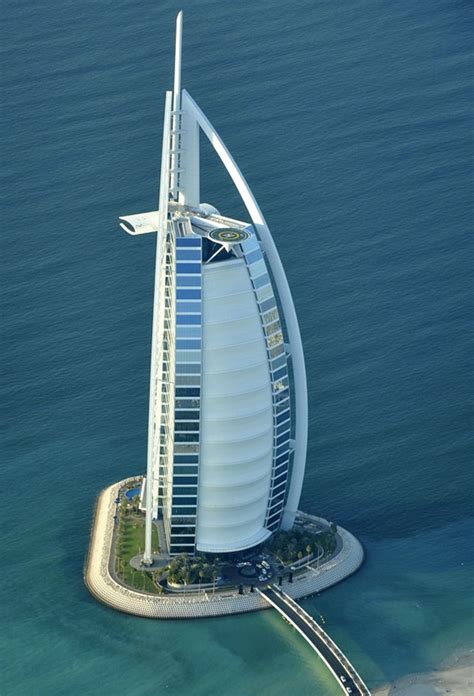 Burj Al Arab Hotel Aerial View In Dubai United Dubai Architecture