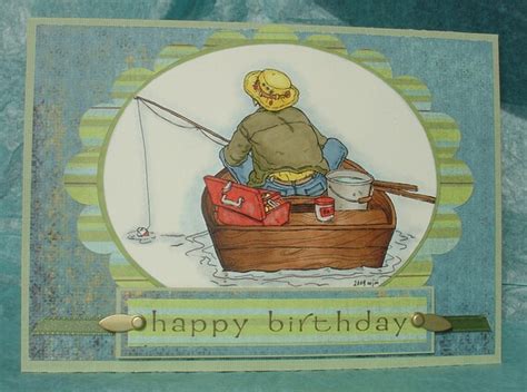 Happy Birthday Fisherman Greeting Card Handmade By Artfullideastoo