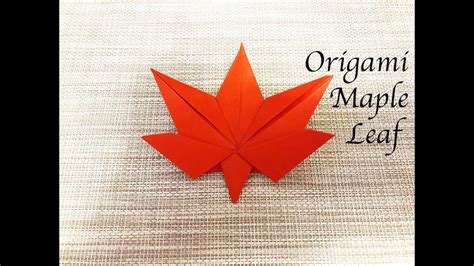How To Make An Origami Maple Leaf วิธีพับใบเมเปิ้ลสวย Youtube