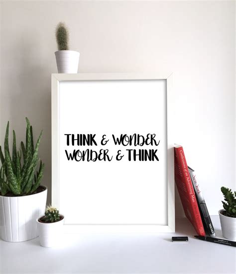 Think And Wonder Wonder And Think Dr Seuss Print Dr Seuss Etsy