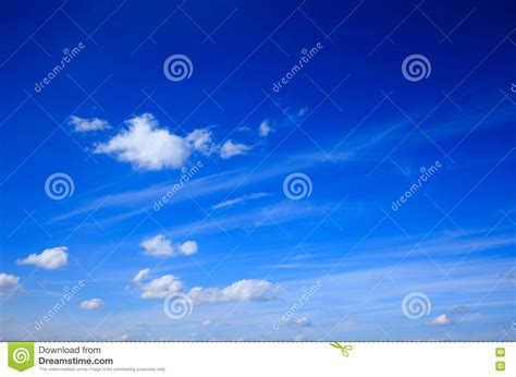 Blue Sky With Small Clouds Stock Photo Image Of Outdoors 70343556