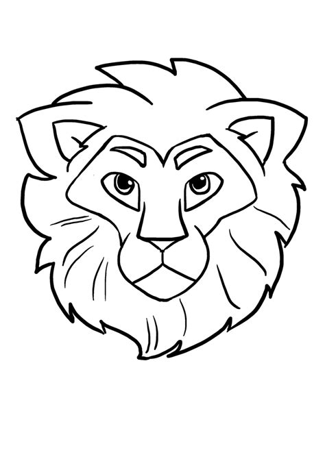 Lion Face Drawing Step By Step At Explore