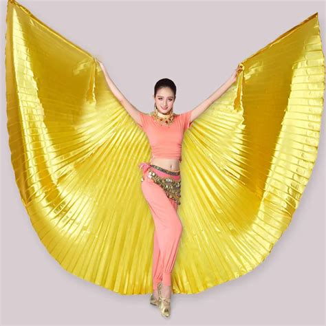 Egyptian Gold Isis Wings Dance Wings Belly Dance Isis Wing Adult With Sticks Belly Dance