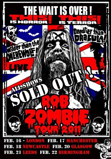 Rob Zombie Uk Tour 2011 At Manchester Academy Rock Posters Rob