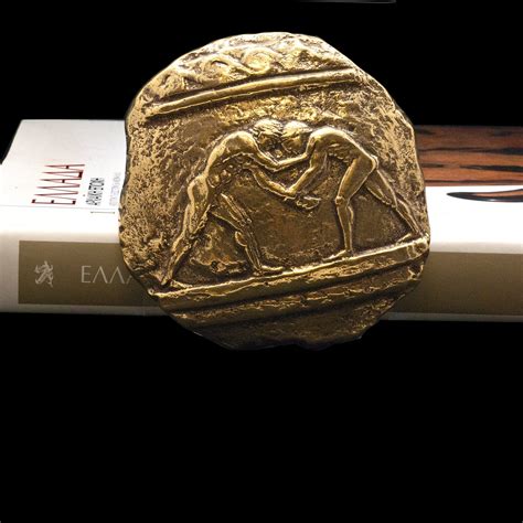 Ancient Greece Wrestling Bronze Paperweight Ancient Greek Olympics