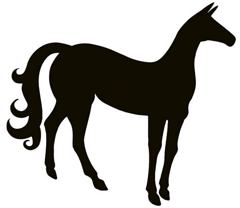 Onlinelabels Clip Art Vintage Stylized Horse Silhouette