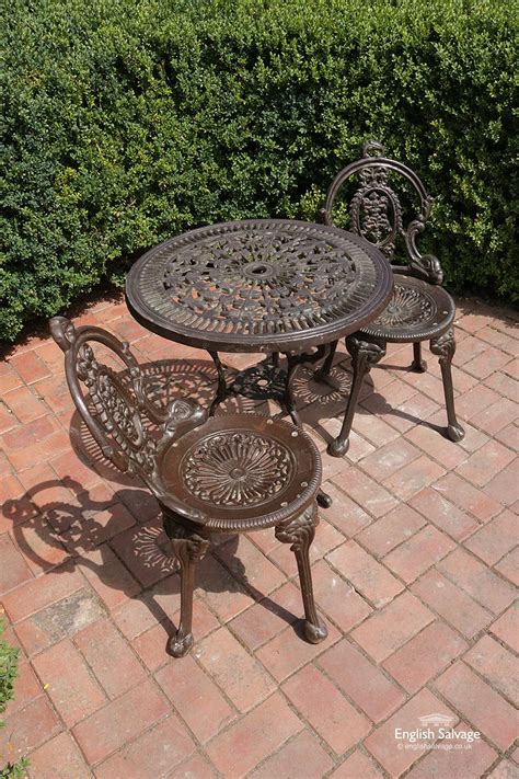 Cast Iron Garden Table And Two Chairs