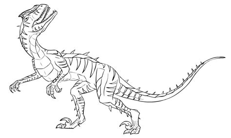 Jurassic World Blue Raptor Coloring Pages
