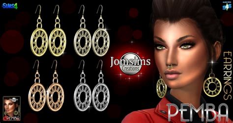 Pemba Earrings At Jomsims Creations Sims 4 Updates