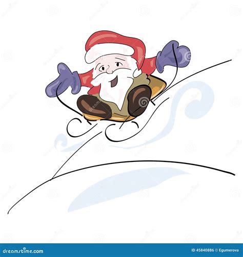Santa Claus Riding Stock Vector Illustration Of Activity 45840886