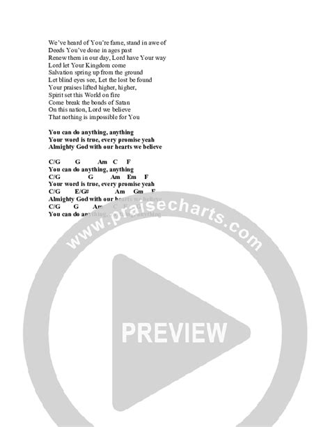 You Can Do Anything Chords Pdf Matt Papa Praisecharts