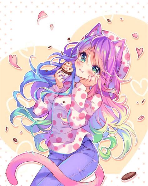 Video Commission Sweet Rainbow By Hyanna Natsu Dibujos De Anime