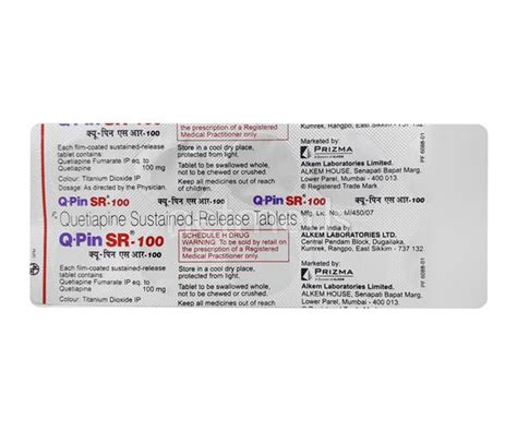 Q Pin Sr 100mg Tablet 10s Buy Medicines Online At Best Price From