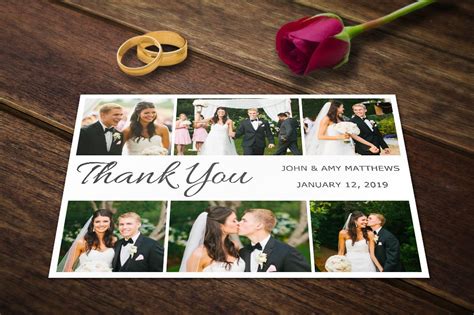 ✓ free for commercial use ✓ high quality images. Wedding Thank you Card Templates PSD | Creative Photoshop Templates ~ Creative Market