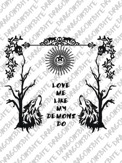 Love Me Like My Demons Do SVG PNG | Etsy Australia