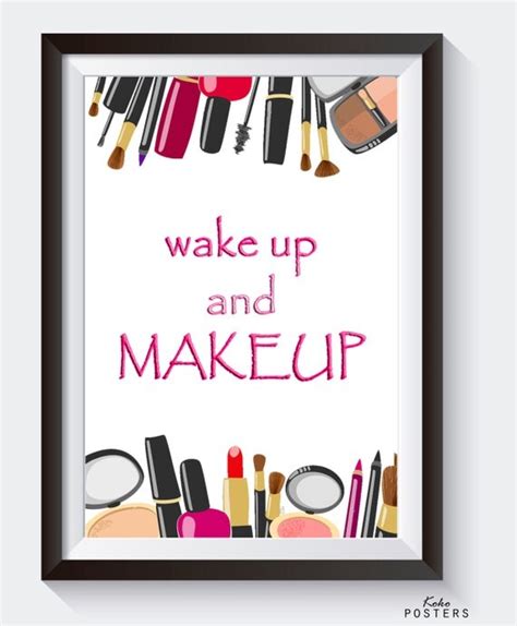 wake up and make up art makeup artist card makeup by kokoposters
