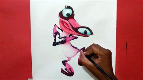 How To Draw Rio 2 Gabi Character From Rio 2 Movie Pink Frog Gabi
