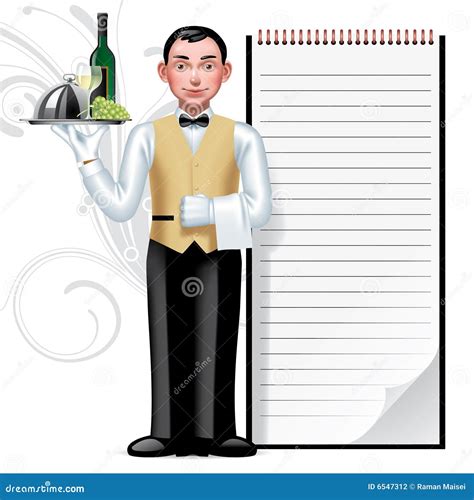 Young Waiter Stock Vector Illustration Of Cafe Carry 6547312