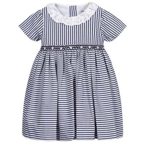 Kidiwi Blue And White Stripe Dress Childrensalon Outlet
