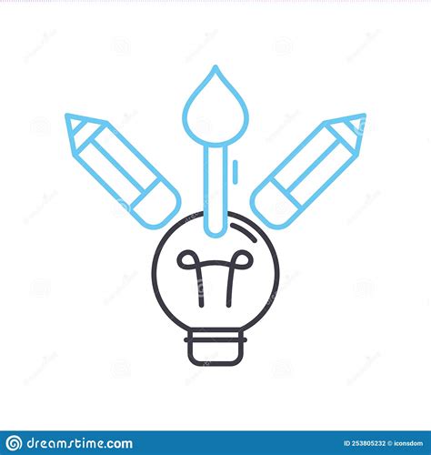 Creative Thinking Line Icon Outline Symbol Vector Illustration