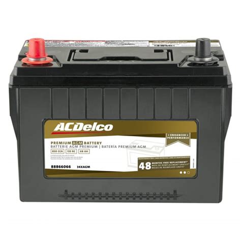 Acdelco 34xagm Professional Gold Series Premium Agm Battery