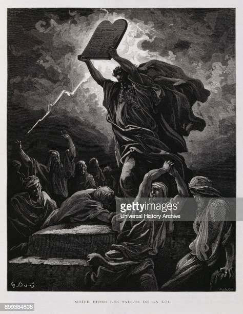 Moses On Mount Sinai With The Ten Commandments Photos And Premium High