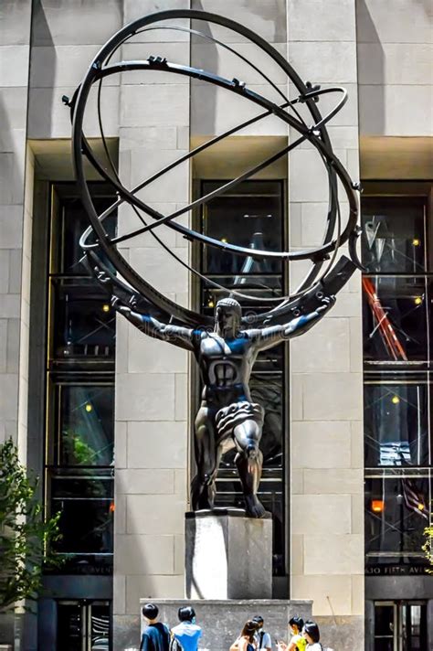 The Atlas Statue At Rockefeller Center Nyc Editorial Photography