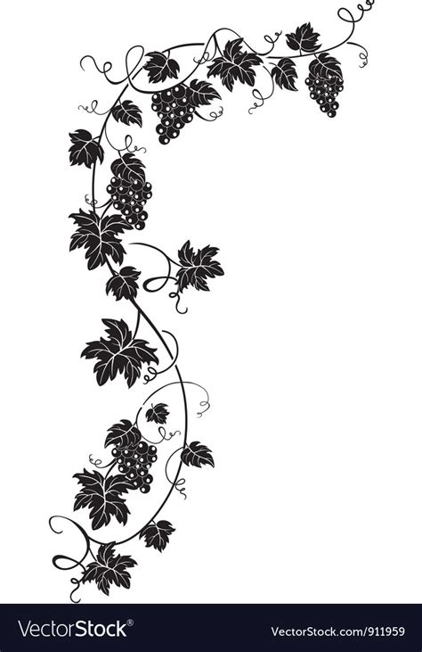 Branch Of Grapes Royalty Free Vector Image Vectorstock