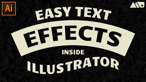 How To Easily Create Text Effects In Adobe Illustrator Tutorial Youtube