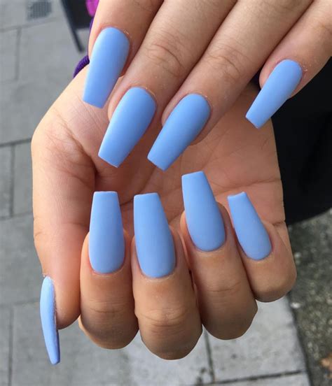 Pin By Molly Icenbice On Nails Blue Acrylic Nails Light Blue Nails