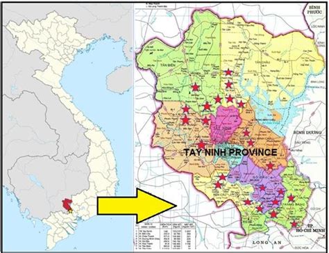 The Map Of Tay Ninh Province And 24 Places Of Sampling Download