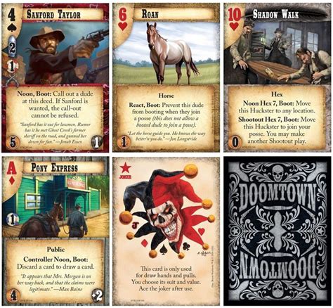 Doomtown Reloaded Alderac Entertainment Group 2014 — Sample Cards