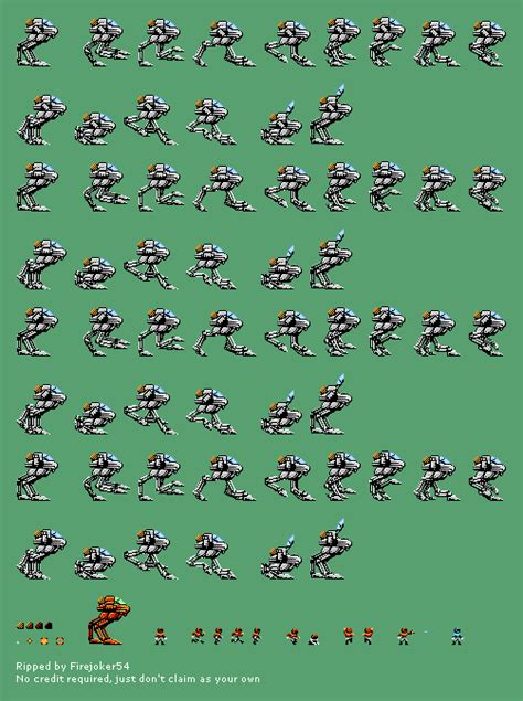 Nes Metal Mech Playable Character And Mech The Spriters Resource