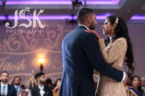 Indian Wedding Bride And Groom During Their First Dance Jsk