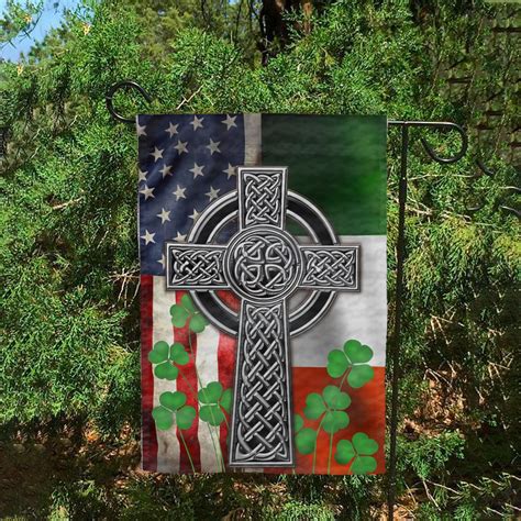 St Patrick S Day Flag Celtic Knot Cross Flag Irish In My Etsy