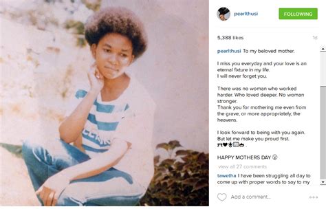 Pearl and thando are often photographed looking. Pearl Thusi Remembers Her Mother On Mother's Day - OkMzansi