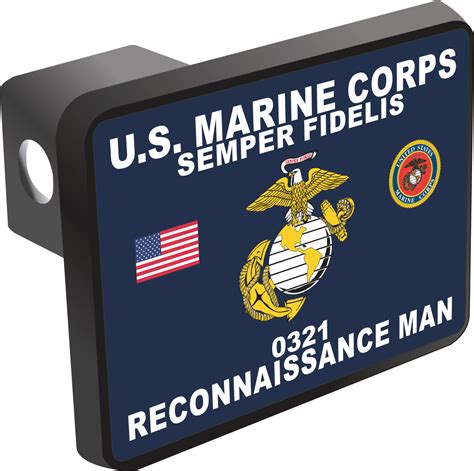 Usmc Mos 0321 Reconnaissance Man Hitch Cover