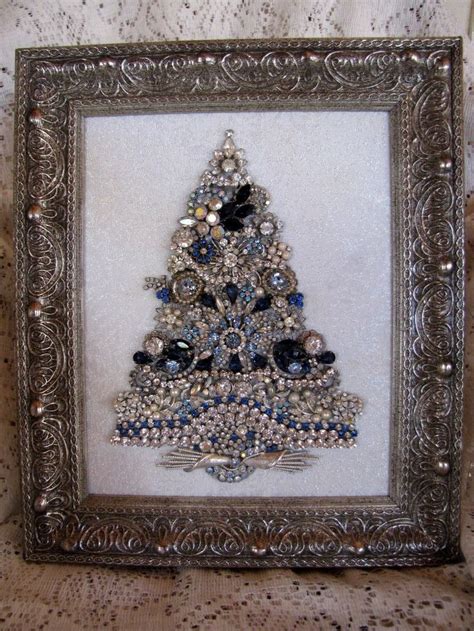 (2) total ratings 2, $15.89 new. vintage jewelry framed Christmas tree - handcrafted ...