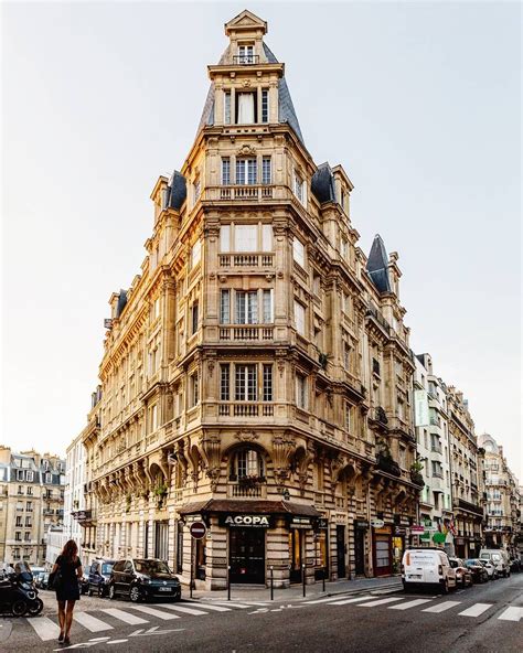 Parisian Building In Rue Damremont Perspective Photography Perspective